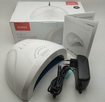LED+UV - лампа SUNUV SUN1 48W White для манікюру (оригінал) 1158 фото