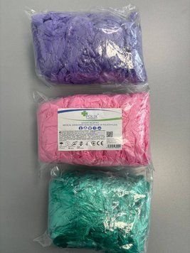 Бахилы Polix PRO&MED 2,5 г 40х14 см (100 шт/пач) из полиэтилена. Цвет: фиолетовый 818 фото