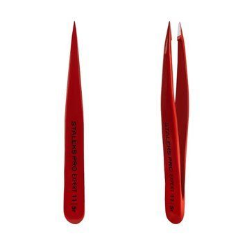 Пинцет для бровей STALEKS PRO EXPERT 11 TYPE 5 Red (точечный) 727 фото
