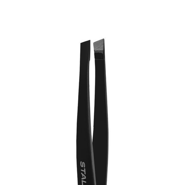 Пінцет для брів STALEKS PRO EXPERT 11 TYPE 3 Black (широкий скошений) 728 фото