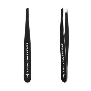 Пинцет для бровей STALEKS PRO EXPERT 11 TYPE 4 Black ( узкий скошенный) 729 фото