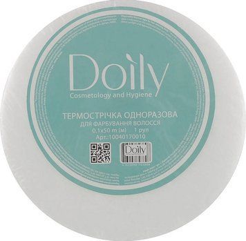 Термострічка для фарбування волосся 0.1х50 м, біла, Doily (1 рул./уп.) 684 фото
